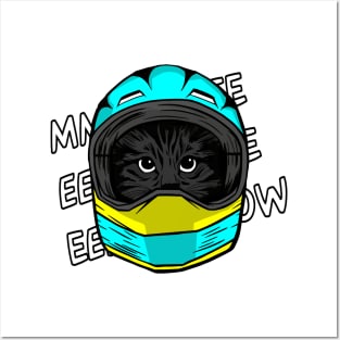 funny cat driver – Meeeeeeeow, the sound of formula m1ao (Nando) Posters and Art
